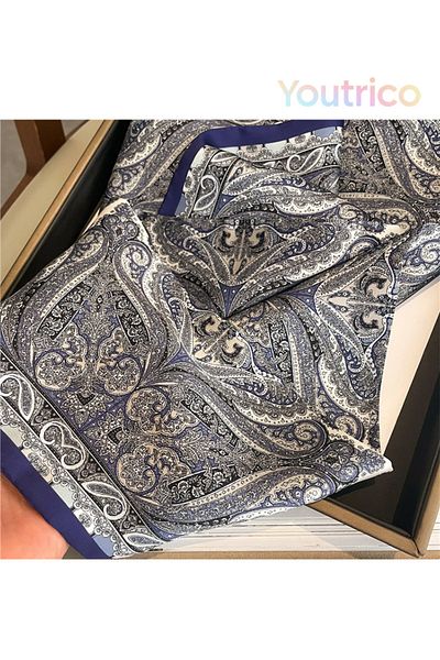 Youtrico Long silk scarves,Headbands,Retro fashion,147cm