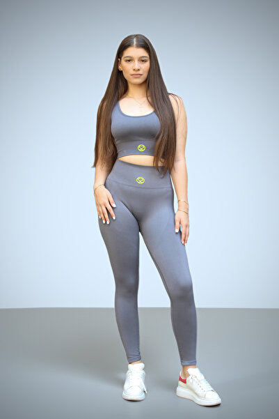 Clean Fitness Colanți modelatori FitPopo pentru femei - Gri închis