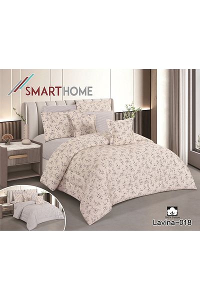 smart home Luna Printed Bedspread 8 Pieces 100% Cotton