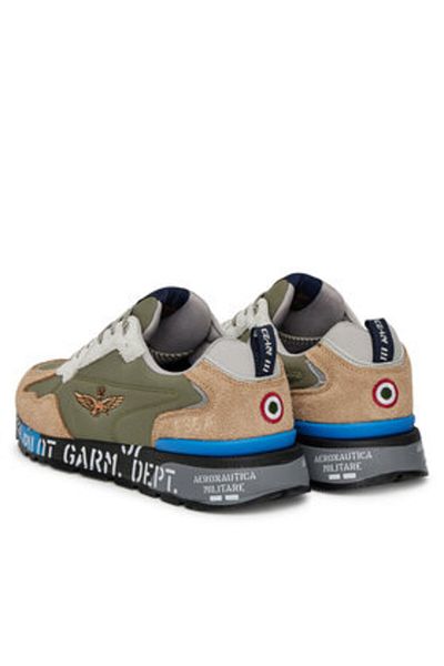 Aeronautica Militare Teniși bărbătești verzi AERONAUTICA MILITARE-251SC276CT3546 94639 AGAVE/MOUTON