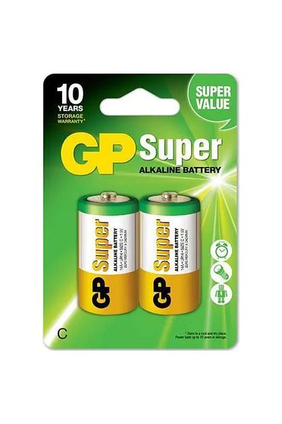 GP Batteries Super Alkaline Batteries GP C, 1.5V, 2 pcs