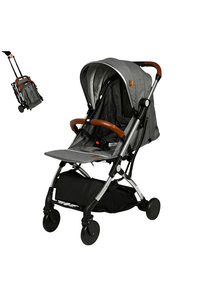BUF BOOF Lightweight sports stroller S-16 BUF BOOF 0-36 months 180 degree tilt movable as a trolley Grey