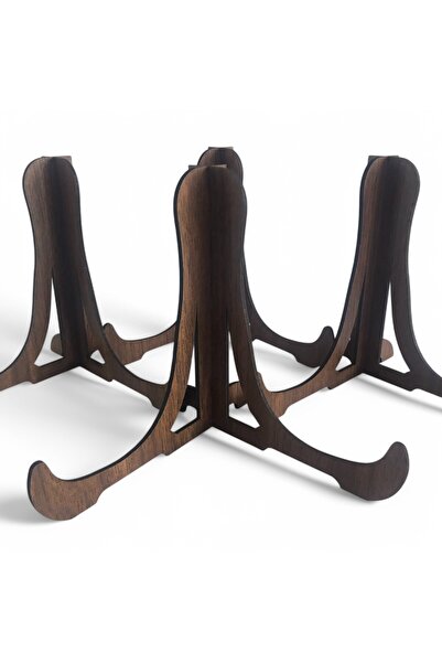 Hedea Tabak ve Süs Levhaları Gerçek Ahşap 4'lü Teşhir Ayağı 16x16 Stand