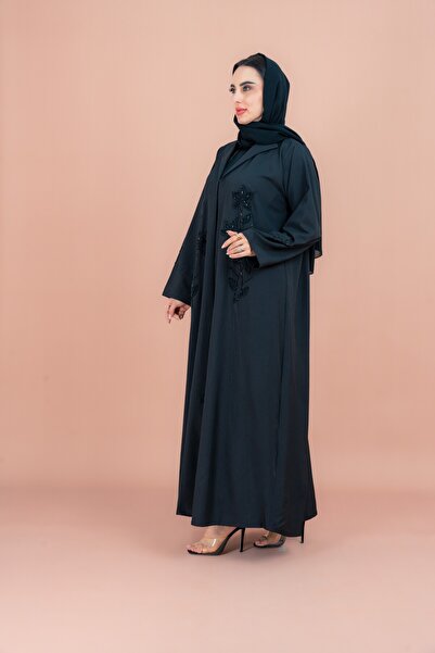 IKKXA Traditional Crystal Floral Design Abaya