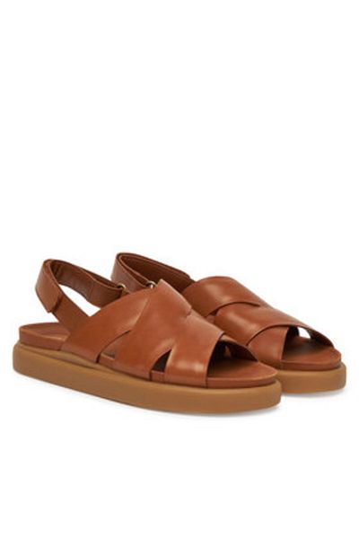 CLARKS Women's Sandals brown CLARKS-26181258 TAN LEATHER