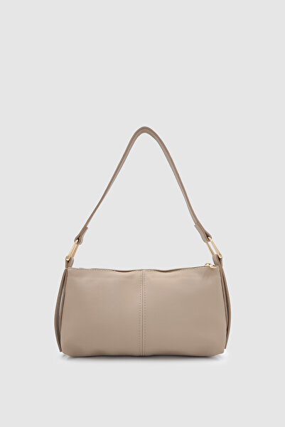 Wuclo حقيبة يد وكتف وحلقة ذهبية على شكل هلال ناعم من Zeiri من فرو المنك