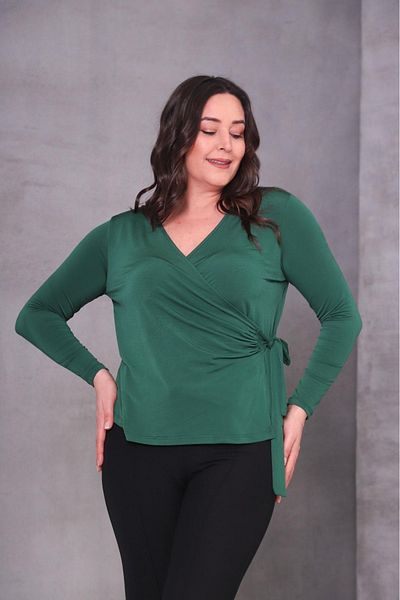 BRUGGE Gamze Fashion Boutique Plus Size Double-Breasted Bluz