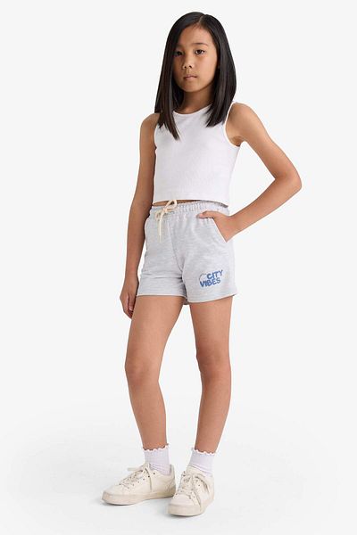 DeFacto Girl's Printed 2-Piece Shorts with Elastic Waist Z8047A625Sm