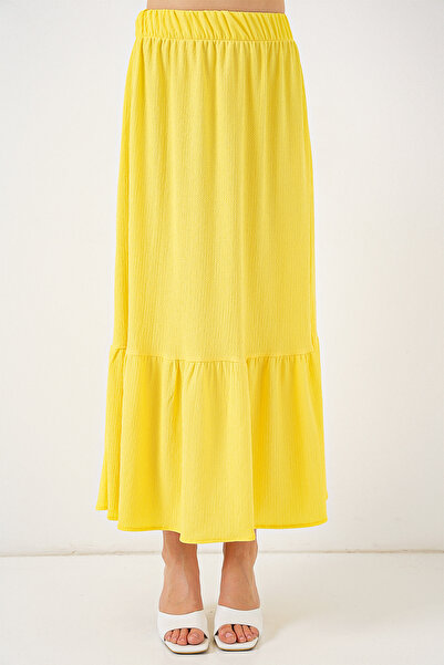 Bigdart 1886 Long Knitted Skirt - Yellow