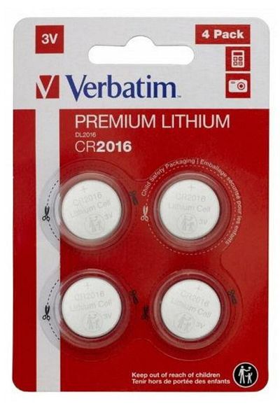 Verbatim Baterii Verbatim 49531, Lithium, CR2016, 3V, 4 buc