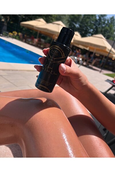 BeOne Cosmetics Glow Fast-Tan Elixir - intensive tanning accelerator, 100% natural, solar or sun, caramel flavor