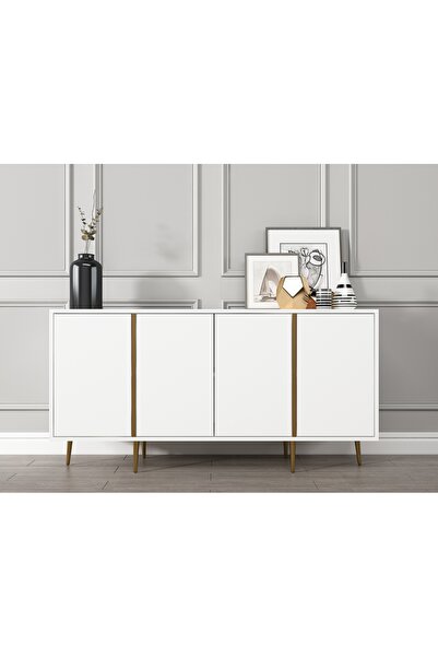 MERT SERT MOBİLYA Hera Konsol 150 cm, Tv Sehpası, Kitaplık, Çok Amaçlı Dolap,...