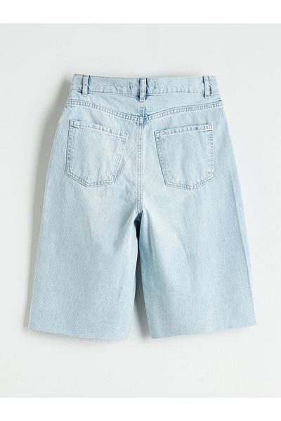 LC Waikiki Jeans Indigo Bermuda Fit Women's Jean Shorts