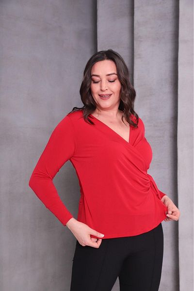 BRUGGE Plus Size Double-Breasted Bluz