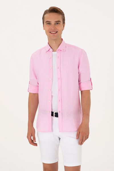 U.S. Polo Assn. Men's Light Pink Long Sleeve Shirt 50299597-Vr078