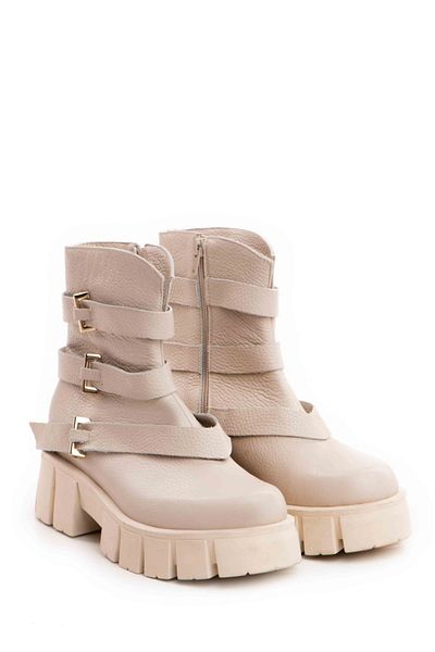Vanilla Days Ghete tip bocanc Tasha piele naturala bizonata crem