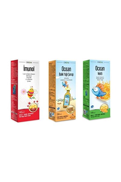 Ocean Portakallı Balık Yağı + Multi Şurup+ Imunol Şurup