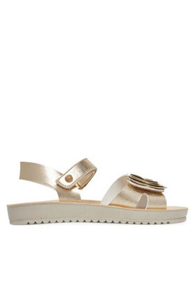 Naturino Sandale pentru fete aurii NATURINO-0503287 02 GISTEN CREP LUX PLATINUM S
