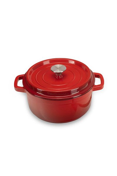 Hausberg Enameled Cast Iron Pot With Lid Hb-h742, Capacity 3l, Diameter 22 Cm, Depth 10 Cm