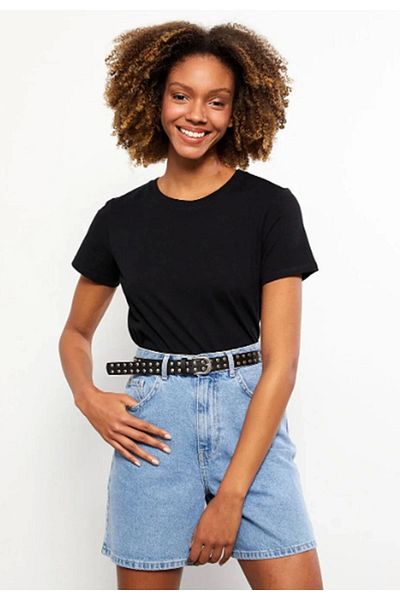 LC Waikiki Lc Waiki Casual Crew Neck Plain Short Sleeve Women's T-Shirt