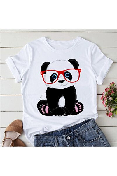 donamod Panda joga print slatke ženske T-shirt