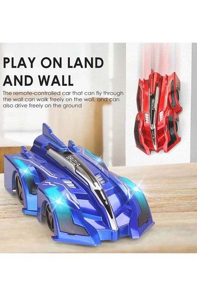 COOYA Wall Climbing Racing Car With LED Light 8.5 x 15 x 5.5cm USB Charging Remote Control