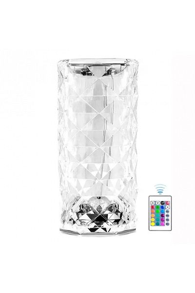 iTin Crystal Effect LED Lamp – 16 RGB Colors, 3 Shades of White, Touch Control and Remote Control