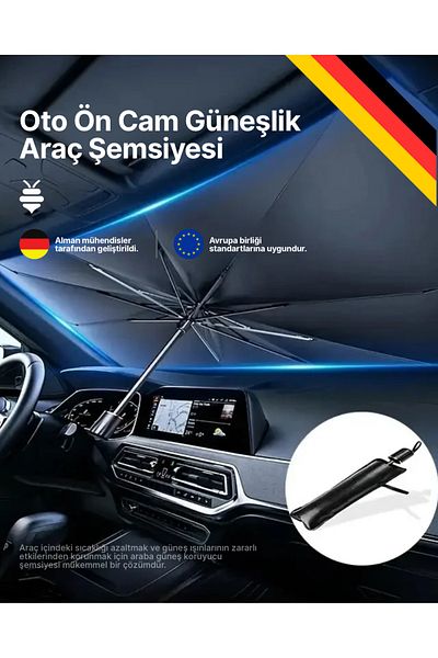 DORRY HOME Protector de umbrire pentru mașină Tehnologie de reflecție recondiționată Umbrelă de soare Parbriz auto Parasolar Umbrelă de soare pentru vehicule