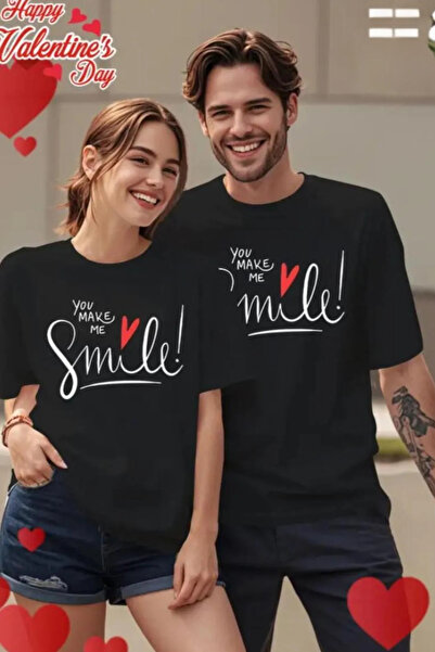 donamod Tricou imprimat combinat de cuplu Sevigili - Adaugă 2 buc în coș pent...