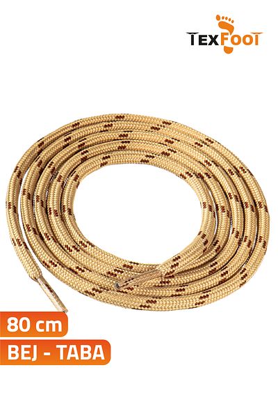 TexFoot Round Polyester Striped Sports Shoe and Boot Laces 80cm