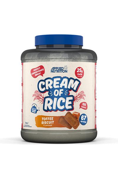applied nutrition Cream of Rice, Toffee Biscuit, 2Kg, 67 Servings