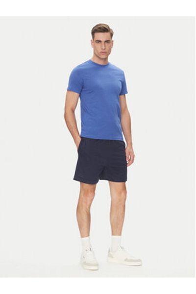 Kappa Pantaloni scurți bărbătești din material albastru KAPPA-303HZE0 A1E / BLUE MARINE-BLUE INTENSE