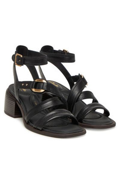CLARKS Sandale damă negre CLARKS-26181243 PIELE NEAGRĂ