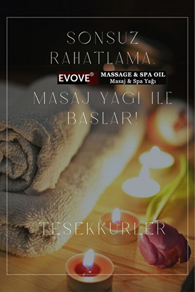 Evove Cosmetics Masaj Yağı Yoğun Etkili Aromaterapi Vücut Masaj Spa Yağı