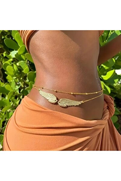 Feron accessories 2 Li Set Kadın Melek Kanadı Bel Zinciri Sexi Bohem Aksesuar...