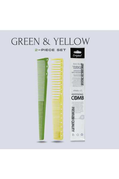 Choice مجموعة ألوان متنوعة مكونة من قطعتين لتصفيف الشعر الاحترافي بمشط أسنان كثيف مضاد للكهرباء الساكنة وحافة الذرة