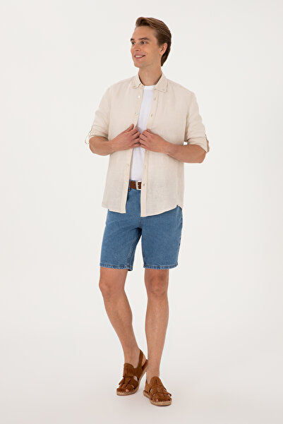 U.S. Polo Assn. Erkek Mavi Jean Şort 50304330-DN0022