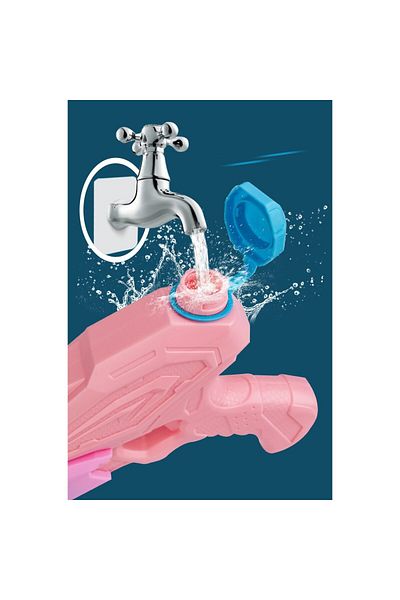 Flippy Water Blaster for Kids, Tank, For Pool/Beach, Flippy, 6 years+, 3 Nozzles, Pink, 770ML