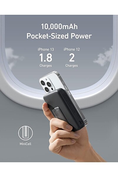 Anker Magnetic 633 (MagGo) Foldable Magnetic Portable Charger for iPhone - 10000mAh, Black