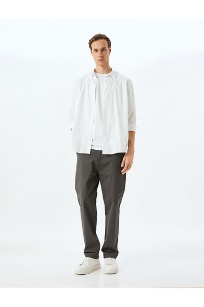 Koton Cotton Gabardine Pocket Detailed Chino Trousers