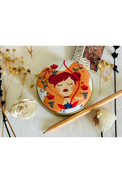 J&M jaco&Me Sagittarius 11 # Patterned Metal Box # Soap Box # Keychain Box # Candle Box # Small Jewelry Box