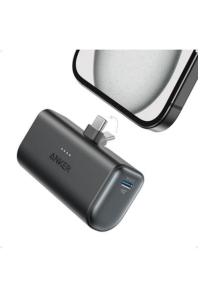 Anker Power Bank 621 Core 22.5W, USB C Integrated Connector by Anker, Black Color