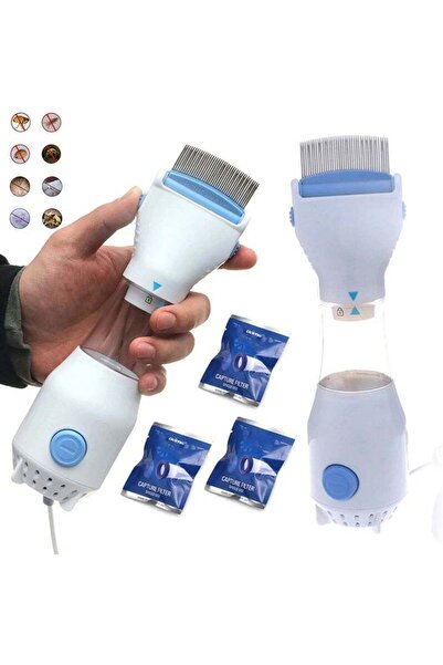 COOYA Electric lice comb, suction comb, non-stick hair, chemical free, hair cleaner, 3 filters 16.6x14x8cm