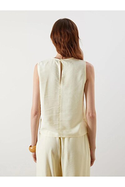 LC Waikiki Μπλούζα με κουμπιά LCW Vision Crew Neck (S5)