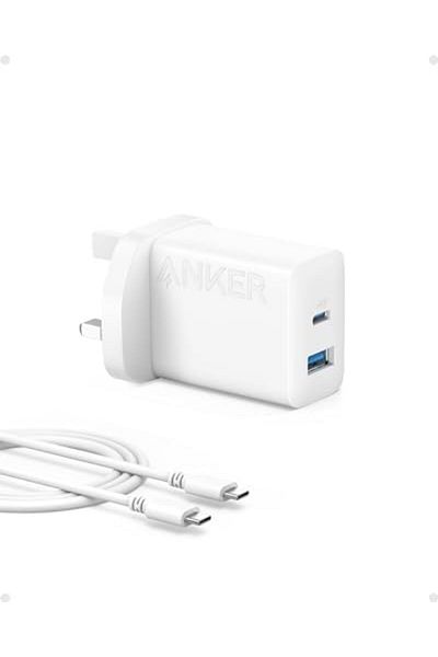 Anker شاحن سريع USB C بمنفذين، 20 وات، لأجهزة iPhone 15 Pro Max و14 و13 و12 وiPad وAirPods و