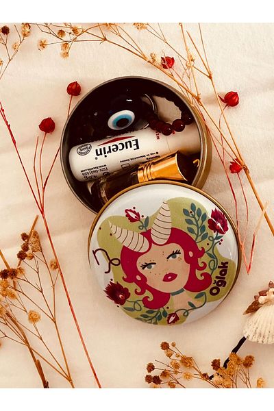 J&M jaco&Me Capricorn 9 # Patterned Metal Box # Soap Box # Keychain Box # Candle Box # Small Jewelry Box