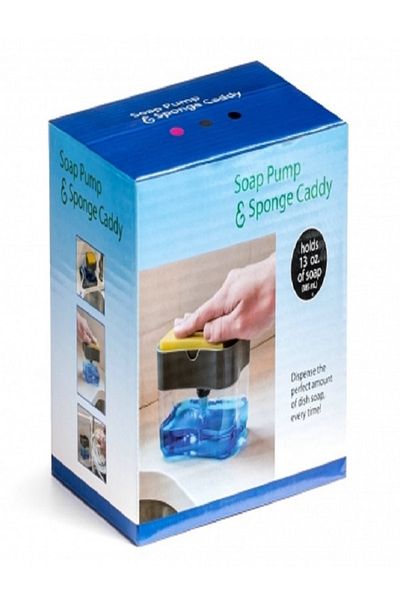 Generic 2 pieces dispenser, liquid soap pump and sponge holder