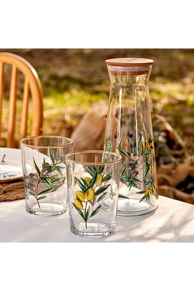 Bella Maison Olive Soft Drink Glass Set of 4 Black (510 Cc)