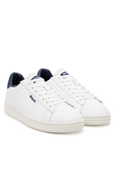 BLAUER Men's Sneakers white BLAUER-S5GRANT01/LEA WHI/NVY WHITE/NAVY