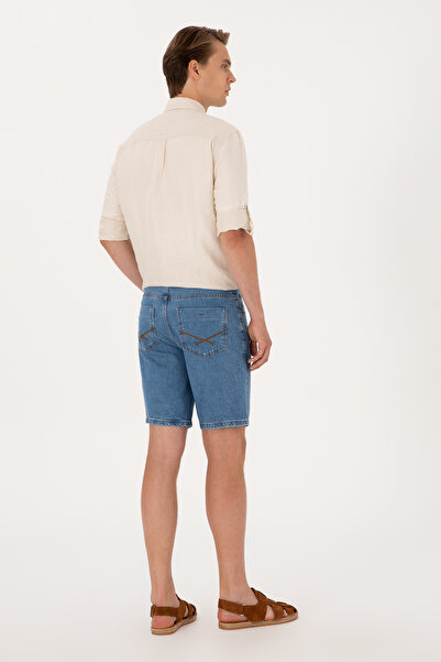 U.S. Polo Assn. Erkek Mavi Jean Şort 50304330-DN0022